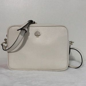 NWT Kate Spade White Polly Medium Camera Bag
